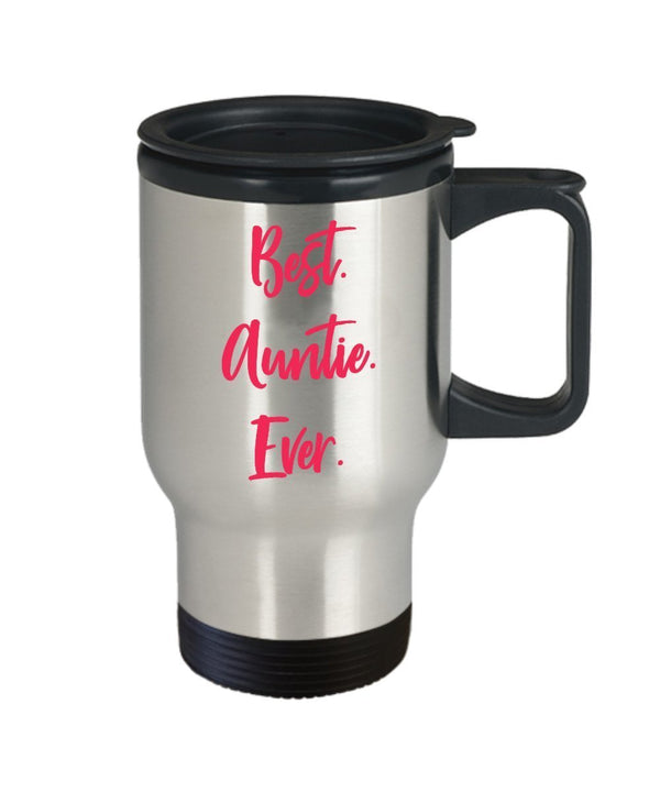 Spreadpassion Best Auntie Ever Travel Mug - Funny Tea Hot Cocoa Coffee Insulated Tumbler - Novelty Birthday Christmas Anniversary Gag Gifts Idea