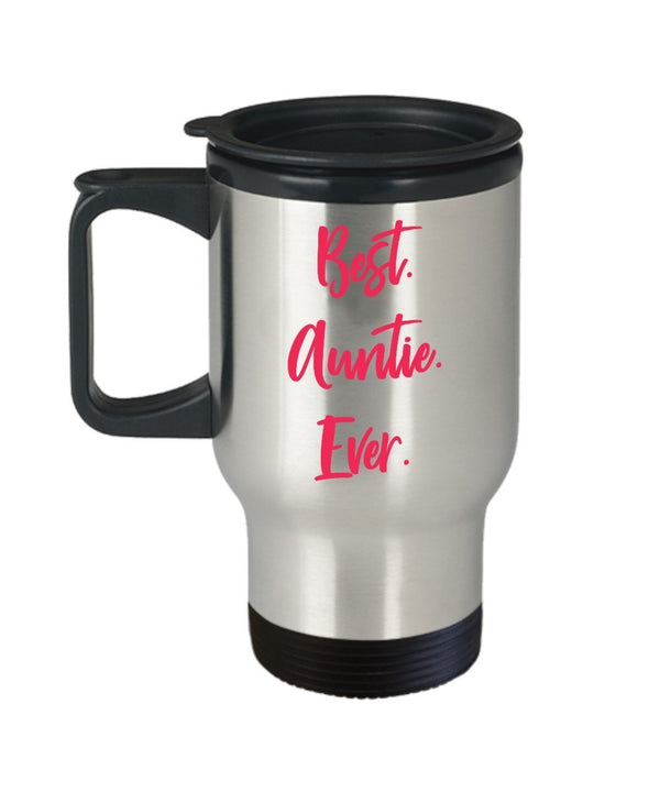 spreadpassion Best Auntie Ever Travel Mug - Funny Tea Hot Cocoa Coffee Insulated Tumbler - Novelty Birthday Christmas Anniversary Gag Gifts Idea