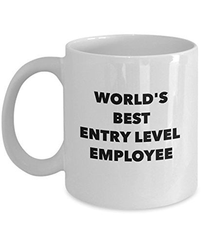 spreadpassion Best Employee Mug - World's Best Entry Level Employee - Employer Gifts - 11 OZ Ceramic Coffee Mug