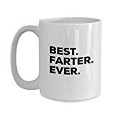 spreadpassion Best Farter Ever Mug - Coffee Cup - Happy Grand Novelty Gift Idea - 11 or 15 Ounce - Dad Daddy Father - Funny Gag Gift - For A Novelty Present Idea