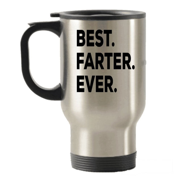 spreadpassion Best Farter Ever Travel Insulated Tumblers Mug - Happy Grand Novelty Gift Idea - 11 or 15 Ounce - Dad Daddy Father - Funny Gag Gift - For A Novelty Present Idea - Add To Gift Bag Basket Box Set