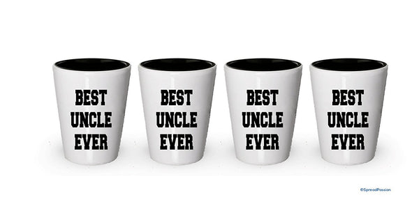 Spreadpassion Best Uncle Ever Shot Glass- Funny Shot Glasses (2)