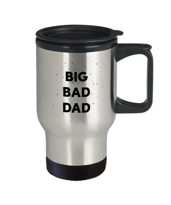 Spreadpassion Big Bad Dad Travel Mug - Funny Insulated Tumbler - Novelty Birthday Christmas Gag Gifts Idea