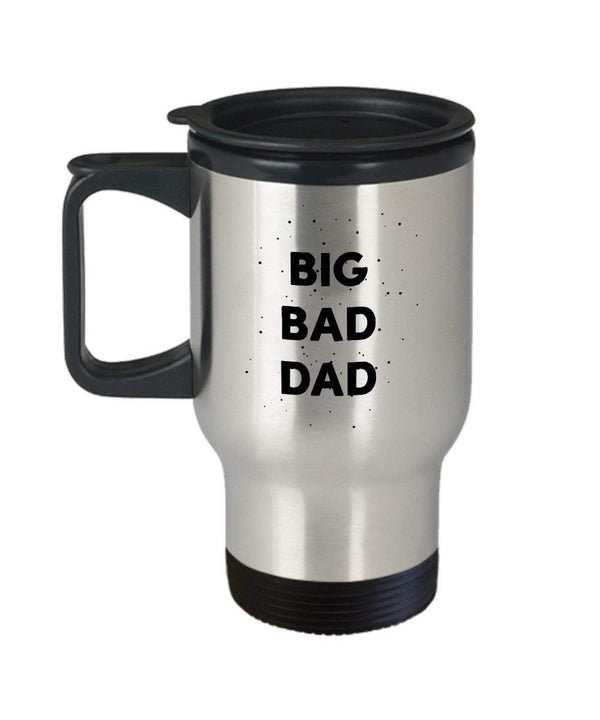 spreadpassion Big Bad Dad Travel Mug - Funny Insulated Tumbler - Novelty Birthday Christmas Gag Gifts Idea
