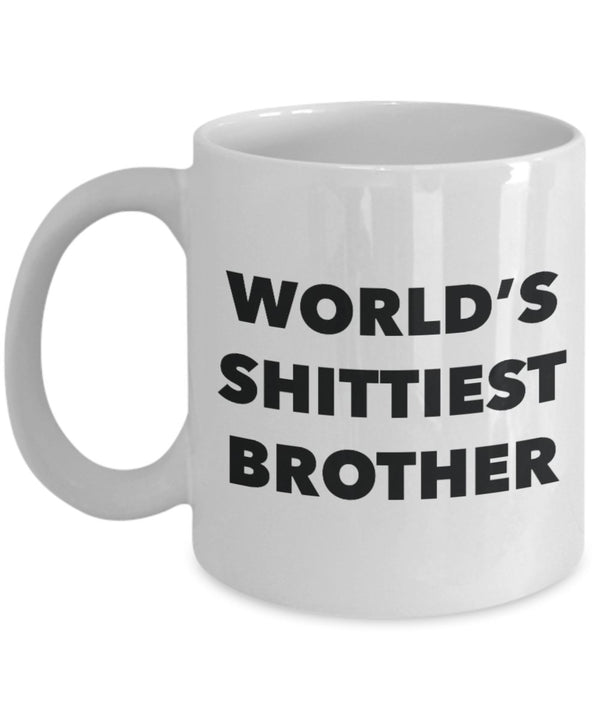 spreadpassion Brother Mug - Coffee Cup - World's Shittiest Brother - Brother Gifts - Funny Novelty Birthday Present Idea White Variant sold out or unavailable