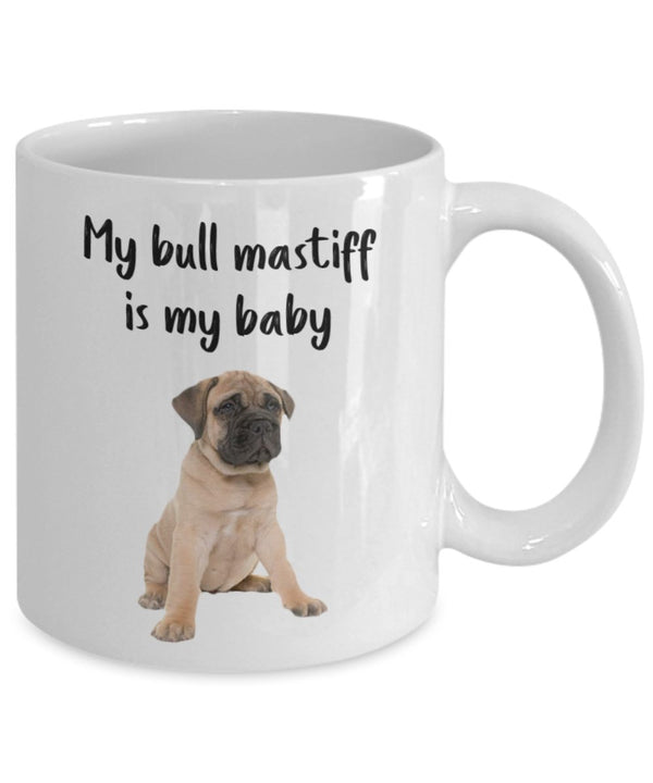 Spreadpassion Bullmastiff Mom Mug - My Bull Mastiff Is My Baby - Funny Tea Hot Cocoa Coffee Cup - Novelty Birthday Christmas Anniversary Gag Gifts Idea White Variant Sold Out Or Unavailable