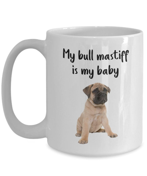 Spreadpassion Bullmastiff Mom Mug - My Bull Mastiff Is My Baby - Funny Tea Hot Cocoa Coffee Cup - Novelty Birthday Christmas Anniversary Gag Gifts Idea White Variant Sold Out Or Unavailable