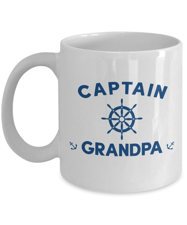 spreadpassion Captain Grandpa Mug - Funny Tea Hot Cocoa Coffee Cup - Novelty Birthday Christmas Anniversary Gag Gifts Idea White Variant sold out or unavailable