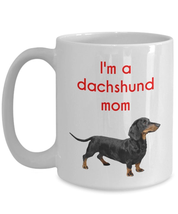 Spreadpassion Dachshund Mom Mug - Funny Tea Hot Cocoa Coffee Cup - Novelty Birthday Christmas Anniversary Gag Gifts Idea White Variant Sold Out Or Unavailable