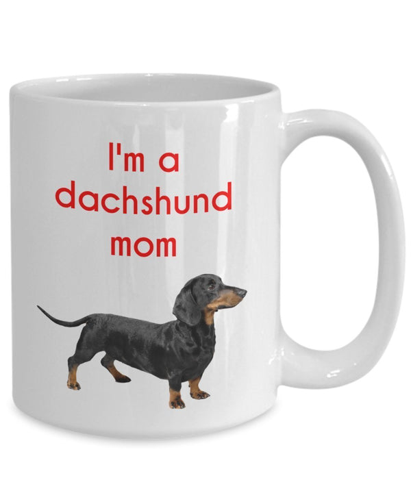Spreadpassion Dachshund Mom Mug - Funny Tea Hot Cocoa Coffee Cup - Novelty Birthday Christmas Anniversary Gag Gifts Idea White Variant Sold Out Or Unavailable