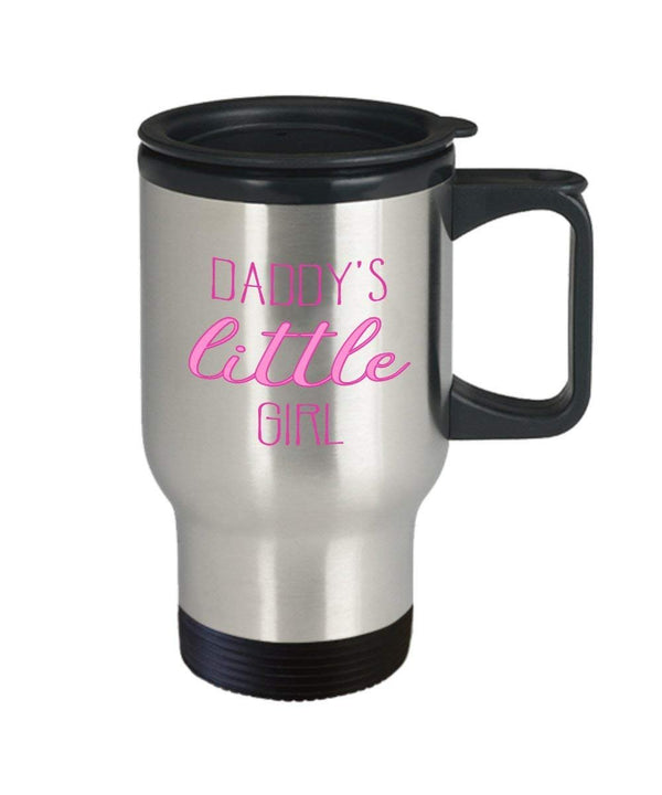 Spreadpassion Daddy’s Little Girl Coffee Travel Mug - Funny Insulated Tumbler - Novelty Birthday Christmas Gag Gifts Idea