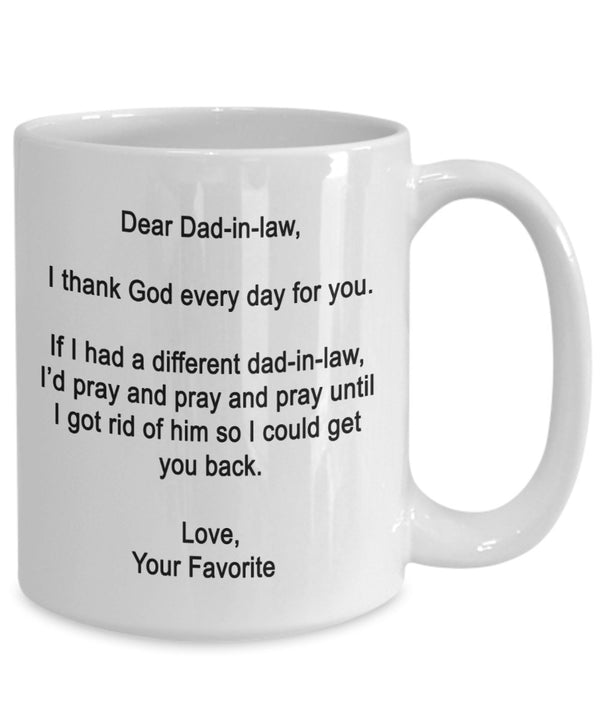 Spreadpassion Dear Dad-in-law Mug - I Thank God Every Day For You - Coffee Cup - Funny Gifts For Dad White Variant Sold Out Or Unavailable