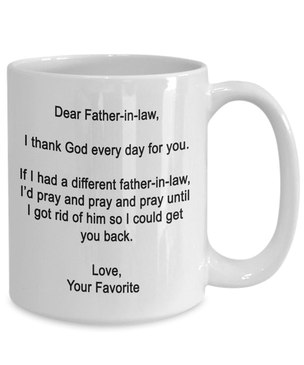 Spreadpassion Dear Father-in-law Mug - I Thank God Every Day For You - Coffee Cup - Funny Father's Day Gifts For Dad-in-law White Variant Sold Out Or Unavailable