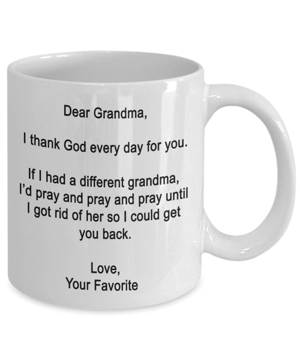 Spreadpassion Dear Grandma Mug - I Thank God Every Day For You - Coffee Cup - Funny Gifts For Grandma White Variant Sold Out Or Unavailable