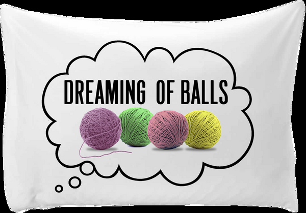 spreadpassion Dreaming of balls - hand printed pillow case