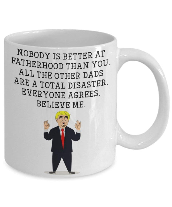 Spreadpassion Funny Dad Trump Head Mug - Donald Trump Coffee Cup - Novelty Gift Idea Fatherhood Gag Idea President