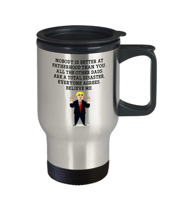 Spreadpassion Funny Dad Trump Head Travel Mug - Donald Trump Insulated Tumbler - Dad Gifts - Father's Day Gifts Idea From Daughter And Son