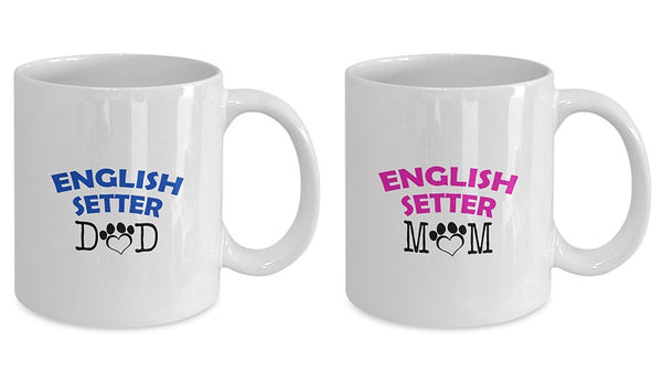 Spreadpassion Funny English Setter Couple Mug – English Setter Dad – English Setter Mom – English Setter Lover Gifts - Unique Ceramic Gifts Idea (Dad & Mom) Dad Variant Sold Out Or Unavailable