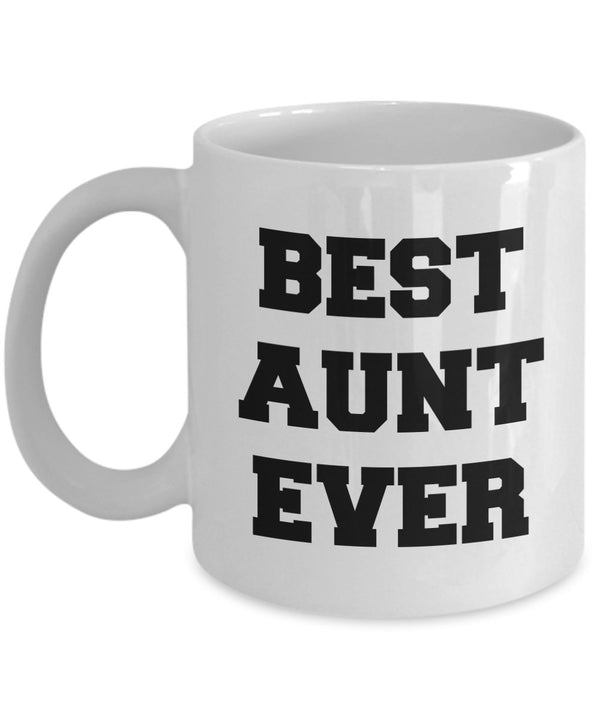 spreadpassion Funny Gifts For Aunt - Best Aunt Ever - Aunt Coffee Mug - 11 oz Ceramic Unique Gifts Idea