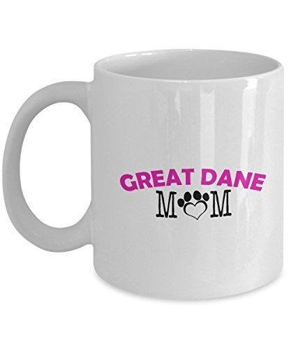 spreadpassion Funny Great Dane Couple Mug – Great Dane Dad – Great Dane Mom – Great Dane Lover Gifts - Unique Ceramic Gifts Idea (Mom)