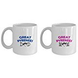 spreadpassion Funny Great Pyrenees Couple Mug – Great Pyrenees Dad – Great Pyrenees Mom – Great Pyrenees Lover Gifts - Unique Ceramic Gifts Idea (Dad & Mom)