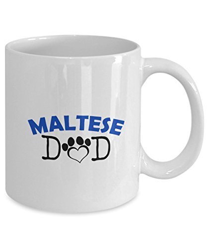 Spreadpassion Funny Maltese Couple Mug – Maltese Dad – Maltese Mom – Maltese Lover Gifts - Unique Ceramic Gifts Idea (Dad)