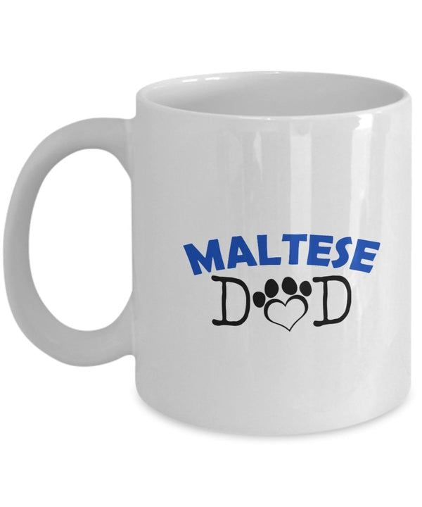 spreadpassion Funny Maltese Couple Mug – Maltese Dad – Maltese Mom – Maltese Lover Gifts - Unique Ceramic Gifts Idea (Dad & Mom) Dad Variant sold out or unavailable