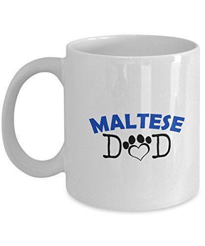 spreadpassion Funny Maltese Couple Mug – Maltese Dad – Maltese Mom – Maltese Lover Gifts - Unique Ceramic Gifts Idea (Dad)