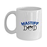 spreadpassion Funny Mastiff Couple Mug – Mastiff Dad – MastiffMom – Mastiff Lover Gifts - Unique Ceramic Gifts Idea (Dad)
