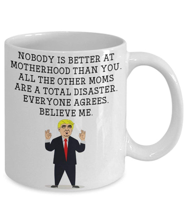 Spreadpassion Funny Mom Trump Head Mug - Donald Trump Coffee Cup - Novelty Gift Idea Motherhood Gag Idea President