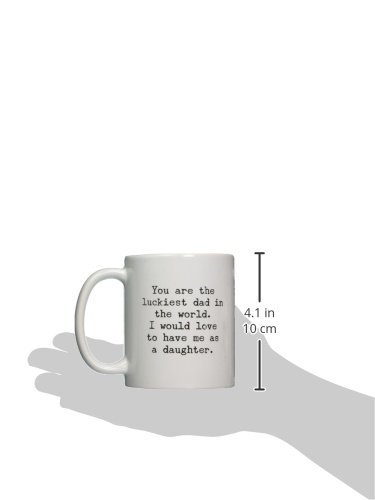 Spreadpassion Funny Mug For Dad - You Are Luckiest Dad - Sarcastic Gift For Dad From Daughter
