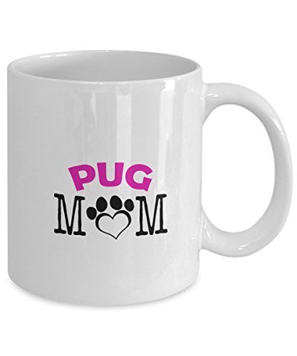 Spreadpassion Funny Pug Couple Mug - Pug Dad - Pug Mom - Pug Lover Gifts - Unique Ceramic Gifts Idea (Mom)