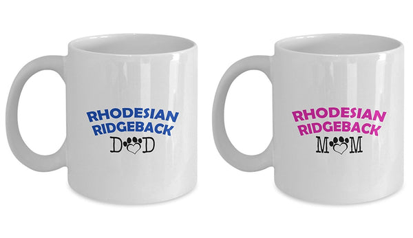 Spreadpassion Funny Rhodesian Ridgeback Couple Mug - Rhodesian Ridgeback Dad - Rhodesian Ridgeback Mom - Rhodesian Ridgeback Lover Gifts - Unique Ceramic Gifts Idea (Mom) Dad Variant Sold Out Or Unavailable