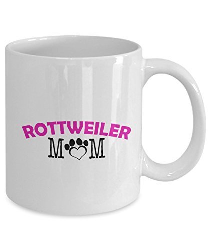 Spreadpassion Funny Rottweiler Couple Mug - Rottweiler Dad - Rottweiler Mom - Rottweiler Lover Gifts - Unique Ceramic Gifts Idea (Mom)
