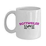 spreadpassion Funny Rottweiler Couple Mug - Rottweiler Dad - Rottweiler Mom - Rottweiler Lover Gifts - Unique Ceramic Gifts Idea (Mom)