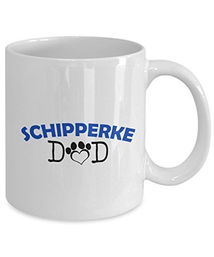 Spreadpassion Funny Schipperke Couple Mug – Schipperke Dad – Schipperke Mom – Schipperke Lover Gifts - Unique Ceramic Gifts Idea (Dad)