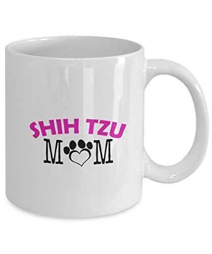 Spreadpassion Funny Shih Tzu Couple Mug – Shih Tzu Dad – Shih Tzu Mom – Shih Tzu Lover Gifts - Unique Ceramic Gifts Idea (Mom)