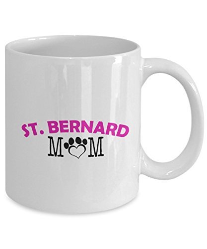 Spreadpassion Funny St. Bernard Couple Mug – St. Bernard Dad – St. Bernard Mom – St. Bernard Lover Gifts - Unique Ceramic Gifts Idea (Mom)