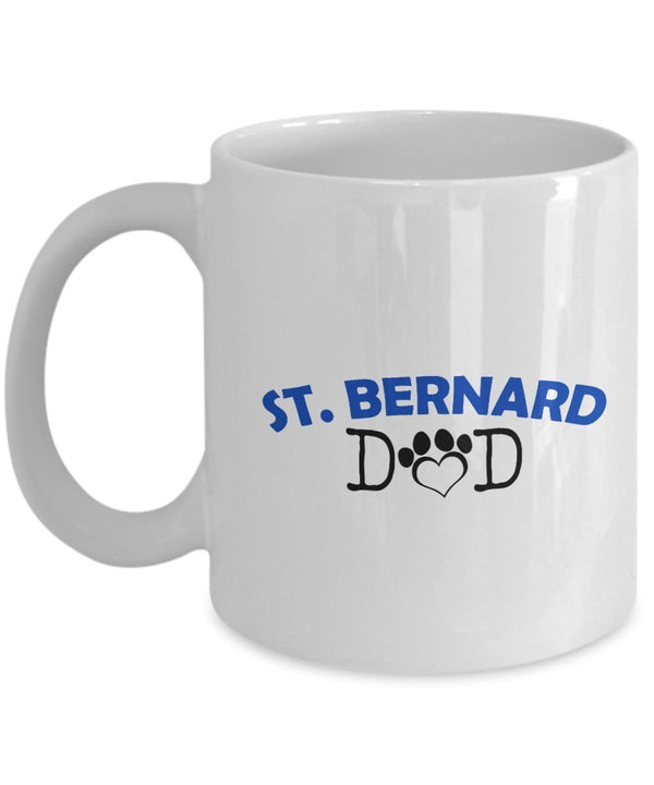 spreadpassion Funny St. Bernard Couple Mug – St. Bernard Dad – St. Bernard Mom – St. Bernard Lover Gifts - Unique Ceramic Gifts Idea (Dad) Dad Variant sold out or unavailable