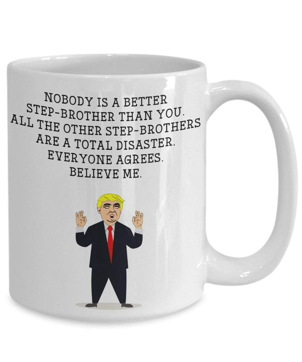 Spreadpassion Funny Stepbrother Trump Head Becher – Donald Trump Kaffeetasse – Neuheit Geschenkidee Stepbrother Gag Idee Präsident
