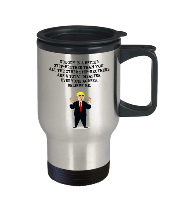 Spreadpassion Funny Stepbrother Trump Head Travel Mug - Donald Trump Insulated Tumbler - Stepbrother Gifts Idea