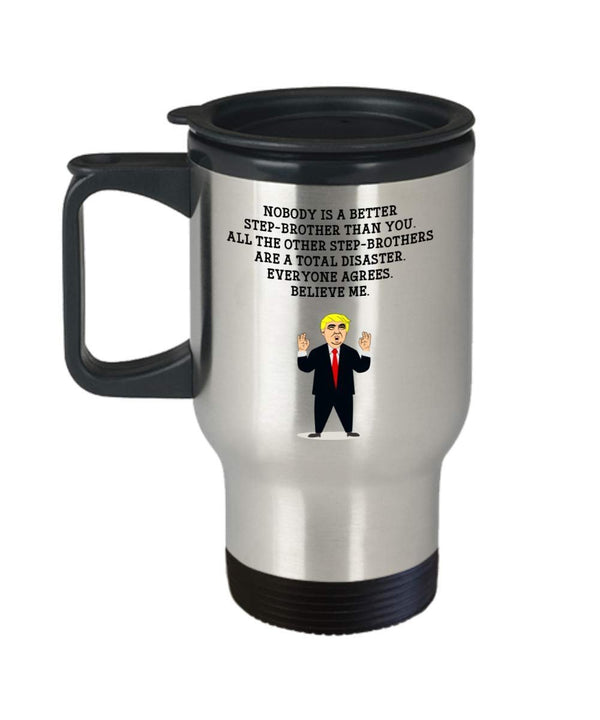 spreadpassion Funny Stepbrother Trump Head Travel Mug - Donald Trump Insulated Tumbler - Stepbrother Gifts Idea