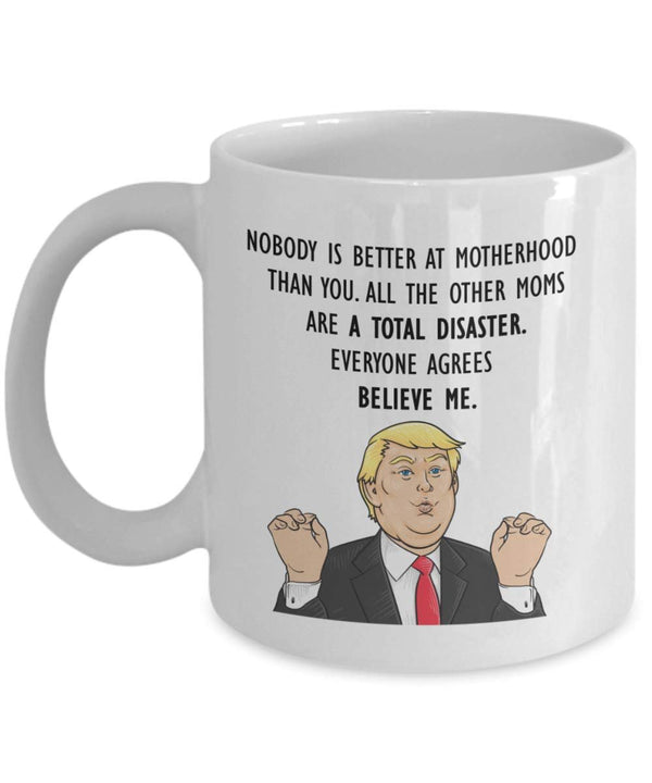 spreadpassion Funny Trump Head Mom Mug - Donald Trump Coffee Cup - Gifts For Mom - President Mother's Day Novelty Gift Idea