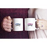 spreadpassion Funny Vizsla Couple Mug – Vizsla Dad – Vizsla Mom – Vizsla Lover Gifts - Unique Ceramic Gifts Idea (Dad & Mom)
