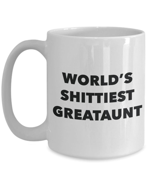 Spreadpassion Great-aunt Mug - Coffee Cup - World's Shittiest Great-aunt - Great-aunt Gifts - Funny Novelty Birthday Present Idea White Variant Sold Out Or Unavailable