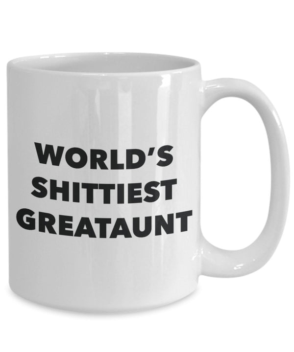 Spreadpassion Great-aunt Mug - Coffee Cup - World's Shittiest Great-aunt - Great-aunt Gifts - Funny Novelty Birthday Present Idea White Variant Sold Out Or Unavailable