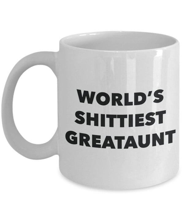 spreadpassion Great-aunt Mug - Coffee Cup - World's Shittiest Great-aunt - Great-aunt Gifts - Funny Novelty Birthday Present Idea White Variant sold out or unavailable