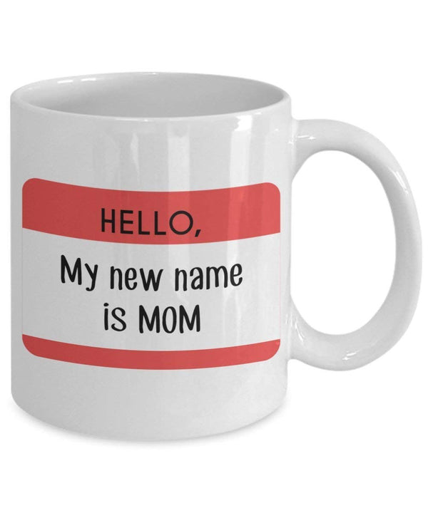 Spreadpassion Hello My New Name Is Mom Tasse – Funny Tee Hot Cocoa Kaffeetasse – Neuheit Geburtstag Weihnachten Jahrestag Gag Geschenke Idee Weiß Variant Sold Out Or Unavailable