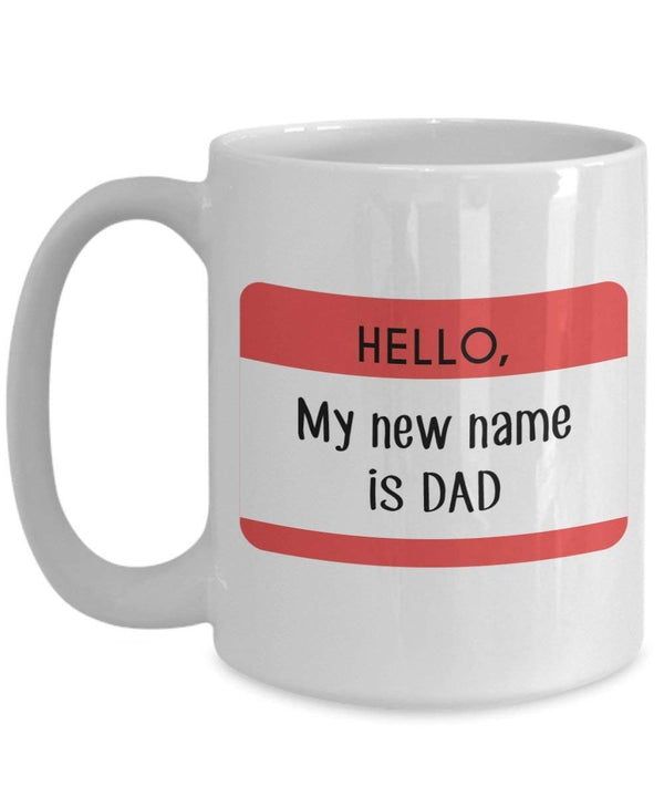 Spreadpassion Hello My New Name Ist Dad Tasse – Funny Tee Hot Cocoa Kaffeetasse – Neuheit Geburtstag Weihnachten Jahrestag Gag Geschenke Idee Weiß Variant Sold Out Or Unavailable