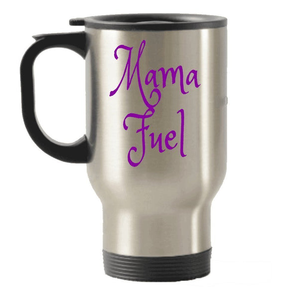 spreadpassion Mama Fuel Travel Insulated Tumblers Mug - Funny Gift Present For Mom - Tea Hot Chocolate Wine